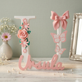 Custom Name Letter Decor rose